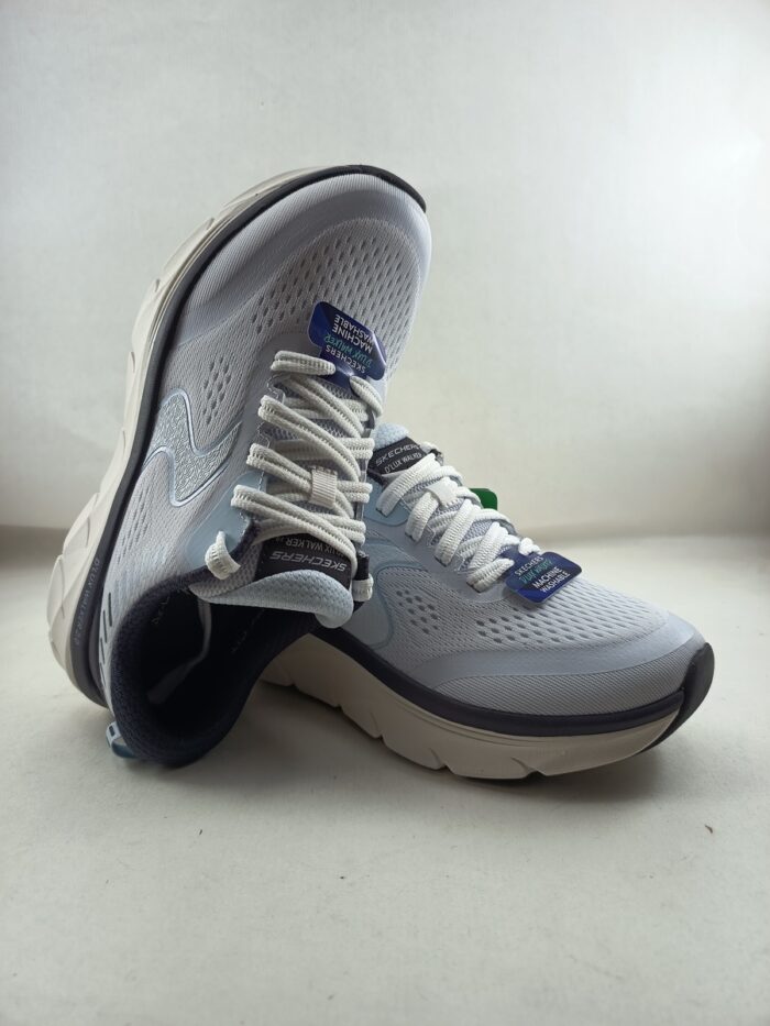 Semi-sport sintetico blanco con cierre de cordon, Skechers mod. 150007 - Imagen 2