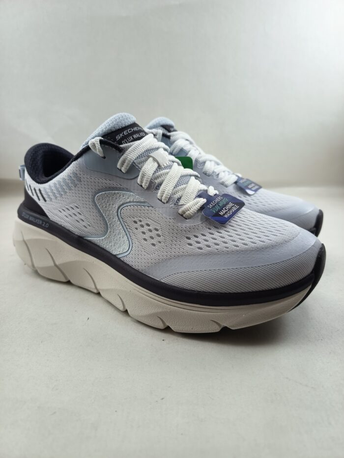 Semi-sport sintetico blanco con cierre de cordon, Skechers mod. 150007 - Imagen 3