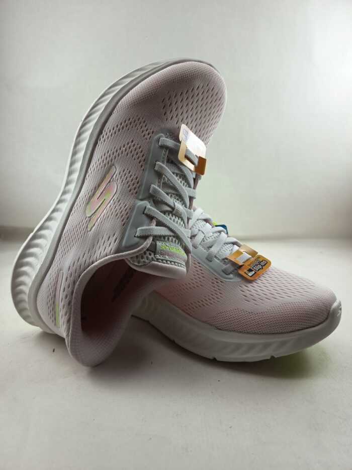 Semi-sport sintetico blanco con cierre de cordon elastico, Skechers mod. 125643 - Imagen 4