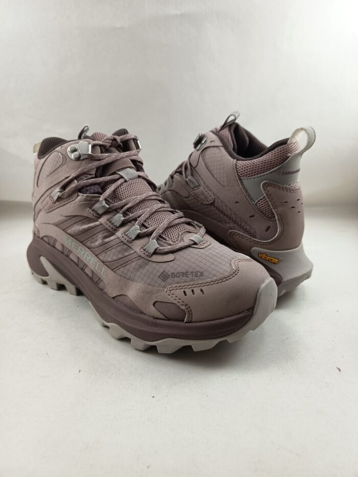 Bota trekking de piel rosa con cierre de cordon, Merrell mod. J038230 - Imagen 2