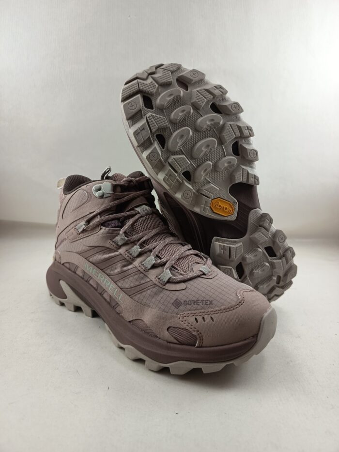 Bota trekking de piel rosa con cierre de cordon, Merrell mod. J038230 - Imagen 3