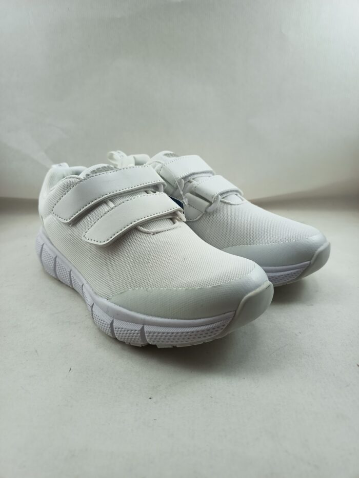 Semi-sport sintetico blanco con cierre de doble velcro, Paredes mod. Kansas