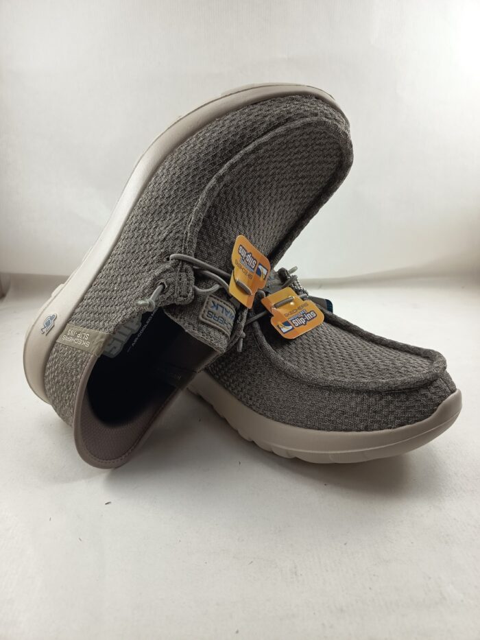 Semi-sport sintetico camel con cierre de cordon elastico, Skechers mod. 216285 - Imagen 4