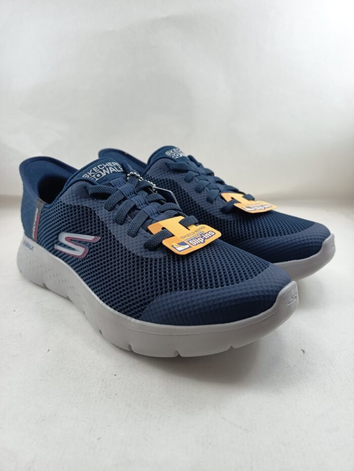 Semi-sport sintetico azul sin cierres, modelo slip-ing, Skechers mod. 216324