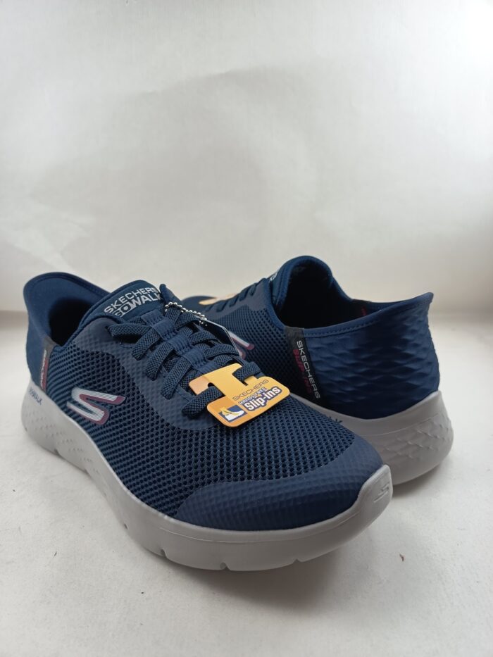 Semi-sport sintetico azul sin cierres, modelo slip-ing, Skechers mod. 216324 - Imagen 2