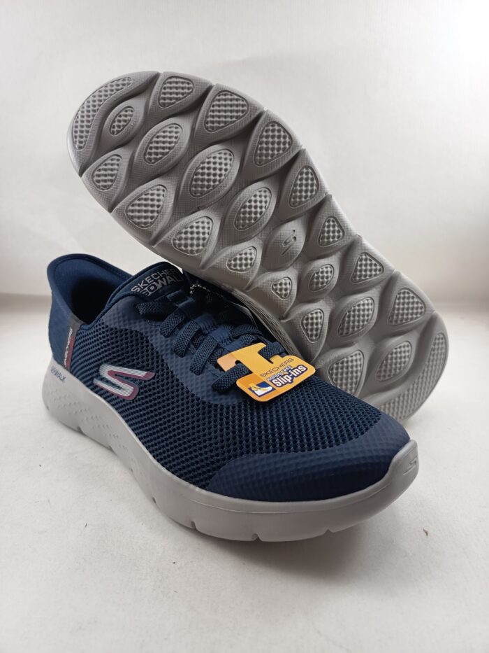 Semi-sport sintetico azul sin cierres, modelo slip-ing, Skechers mod. 216324 - Imagen 3