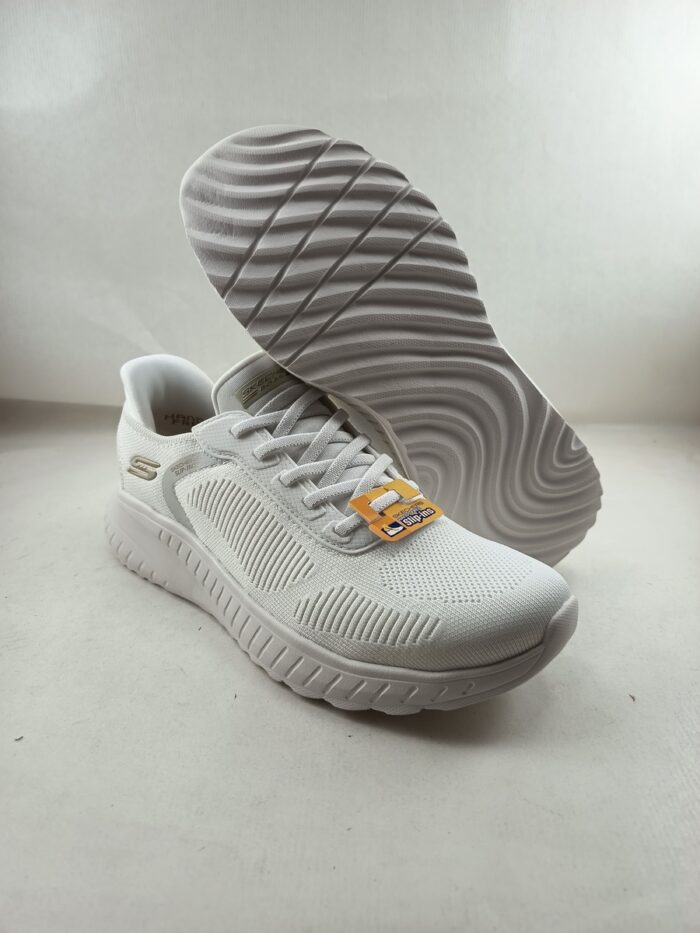 Semi-sport sintetico blanco sin cierres, modelo sliping, Skechers mod. 117497 - Imagen 3