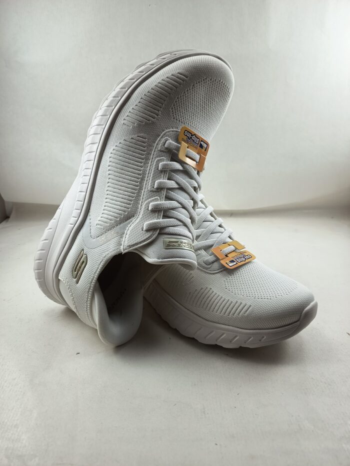Semi-sport sintetico blanco sin cierres, modelo sliping, Skechers mod. 117497 - Imagen 4