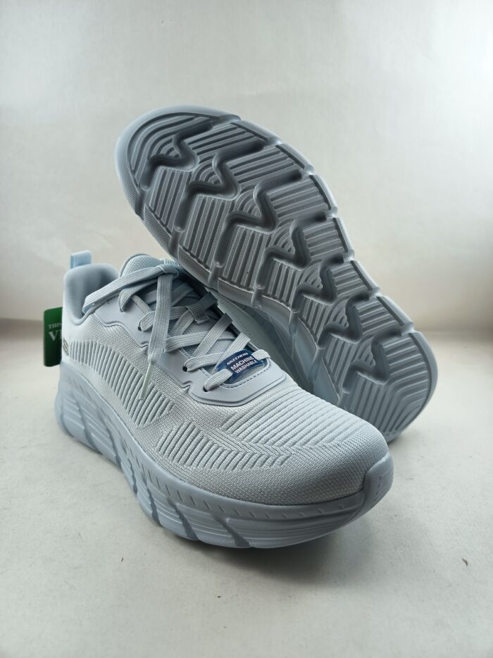 Semi-sport sintetico blanco con cierre de cordon, Skechers mod. 117385 - Imagen 3