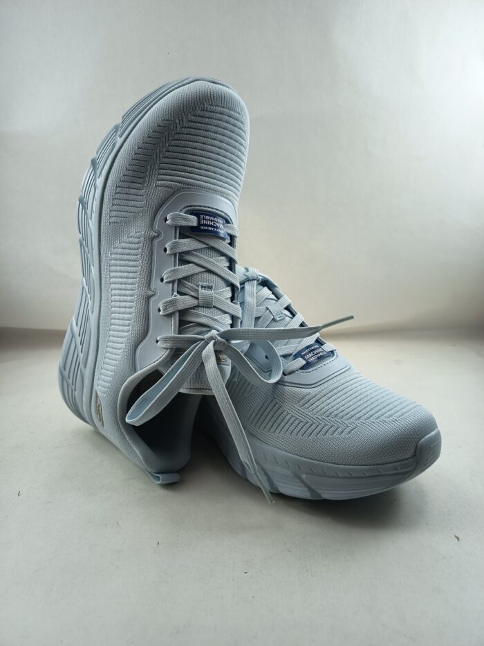 Semi-sport sintetico blanco con cierre de cordon, Skechers mod. 117385 - Imagen 4