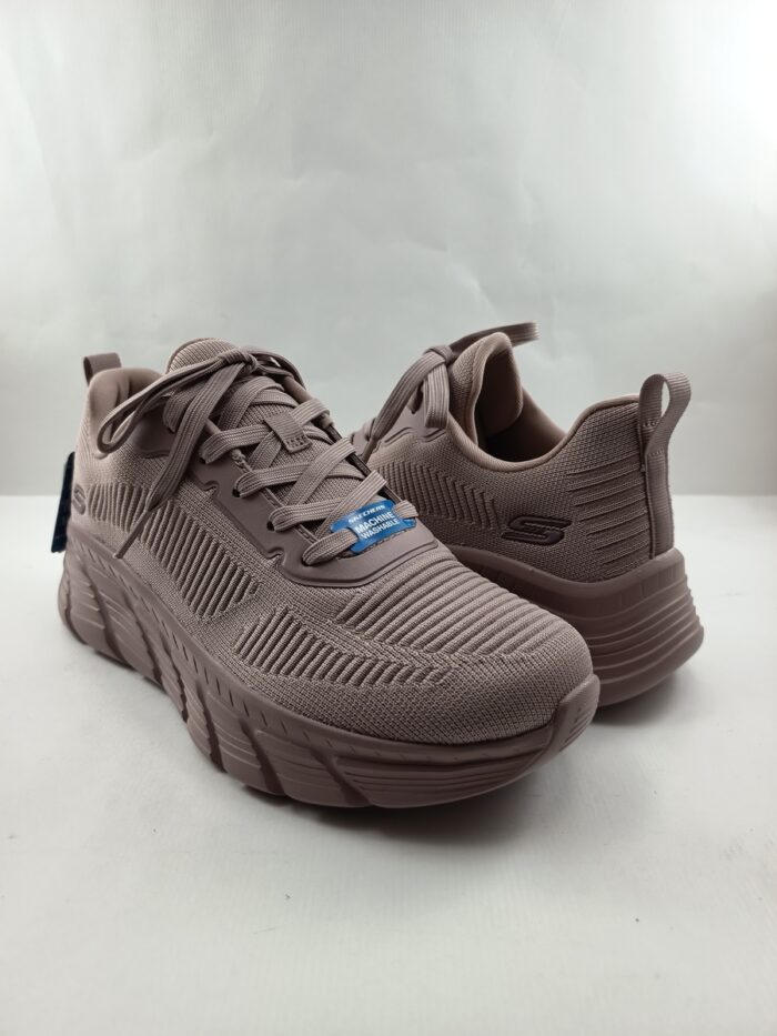 Semi-sport sintetico lila con cierre de cordon, Skechers mod. 117385 - Imagen 2