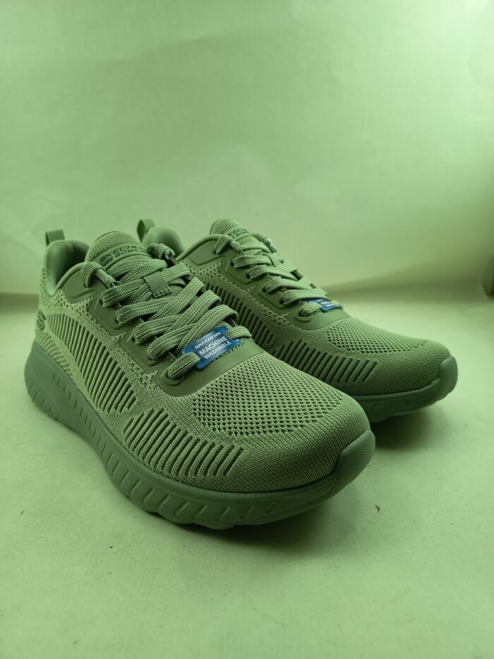 Semi-sport sintetico verde con cierre de cordon, Skechers mod. 117209