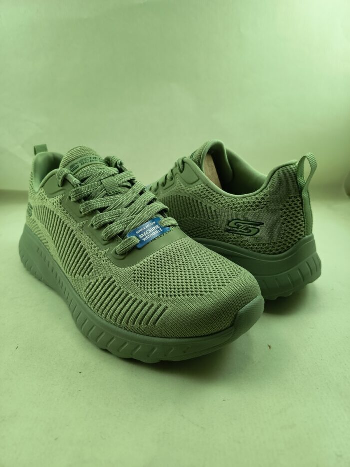 Semi-sport sintetico verde con cierre de cordon, Skechers mod. 117209 - Imagen 2