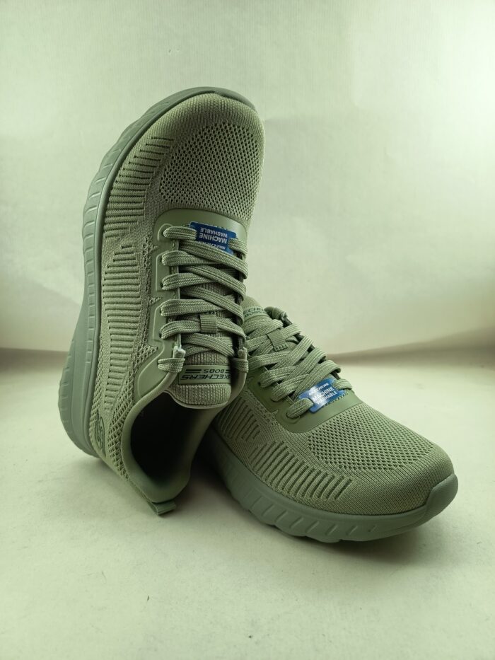 Semi-sport sintetico verde con cierre de cordon, Skechers mod. 117209 - Imagen 4