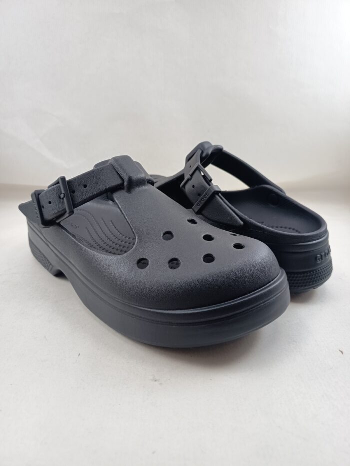 Croc clasico mary jane sintetico negro con cierre de hebilla, Croc mod. 210581 - Imagen 2