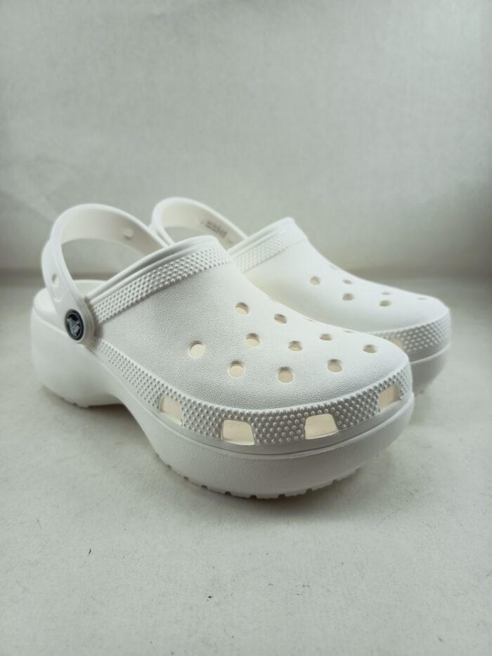 Croc classico de plataforma blanco sin cierres, Crocs mod. 206750