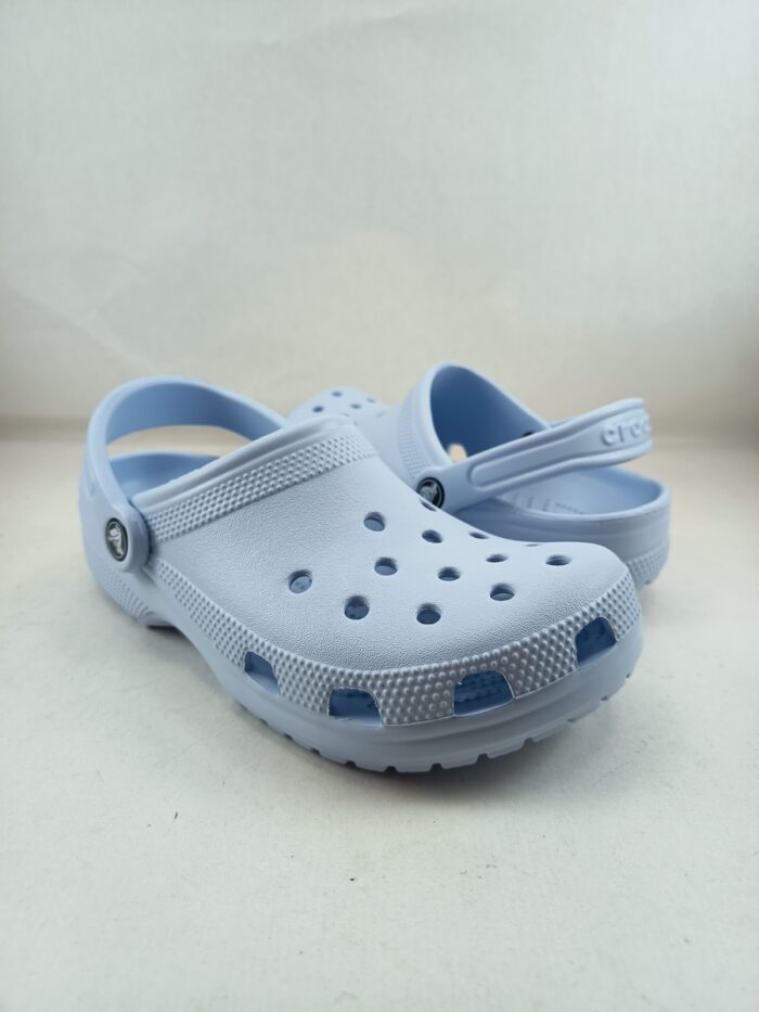 Croc sintetico azul sin cierres y tira trasera, Croc mod. 10001