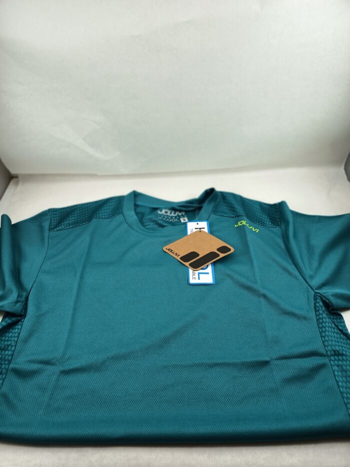 Camiseta sintetica azul sin cierres y cuello redondeado, Joluvi mod. 236223