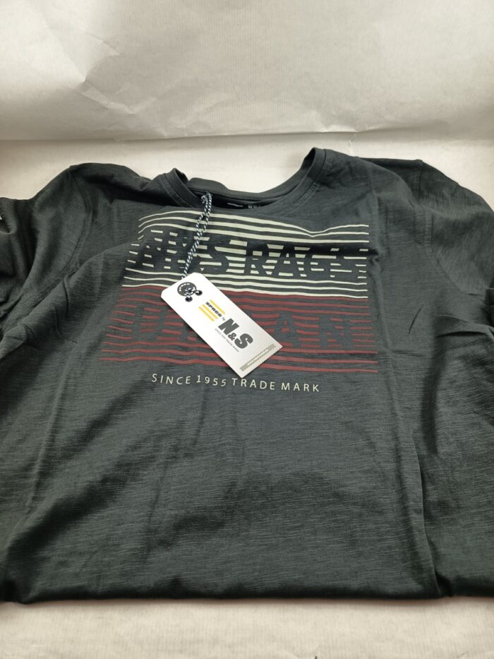 Camiseta sintetica gris oscuro sin cierres y cuello redondeado, Bcn mod.6915007