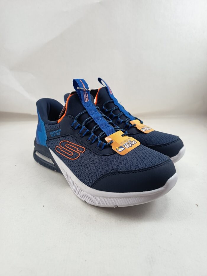 Semi-sport sintetico azul sin cierres, modelo sliping, Skechers mod. 403890