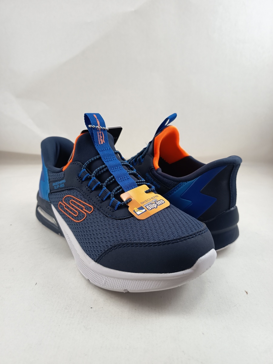 Semi-sport sintetico azul sin cierres, modelo sliping, Skechers mod. 403890 - Imagen 2