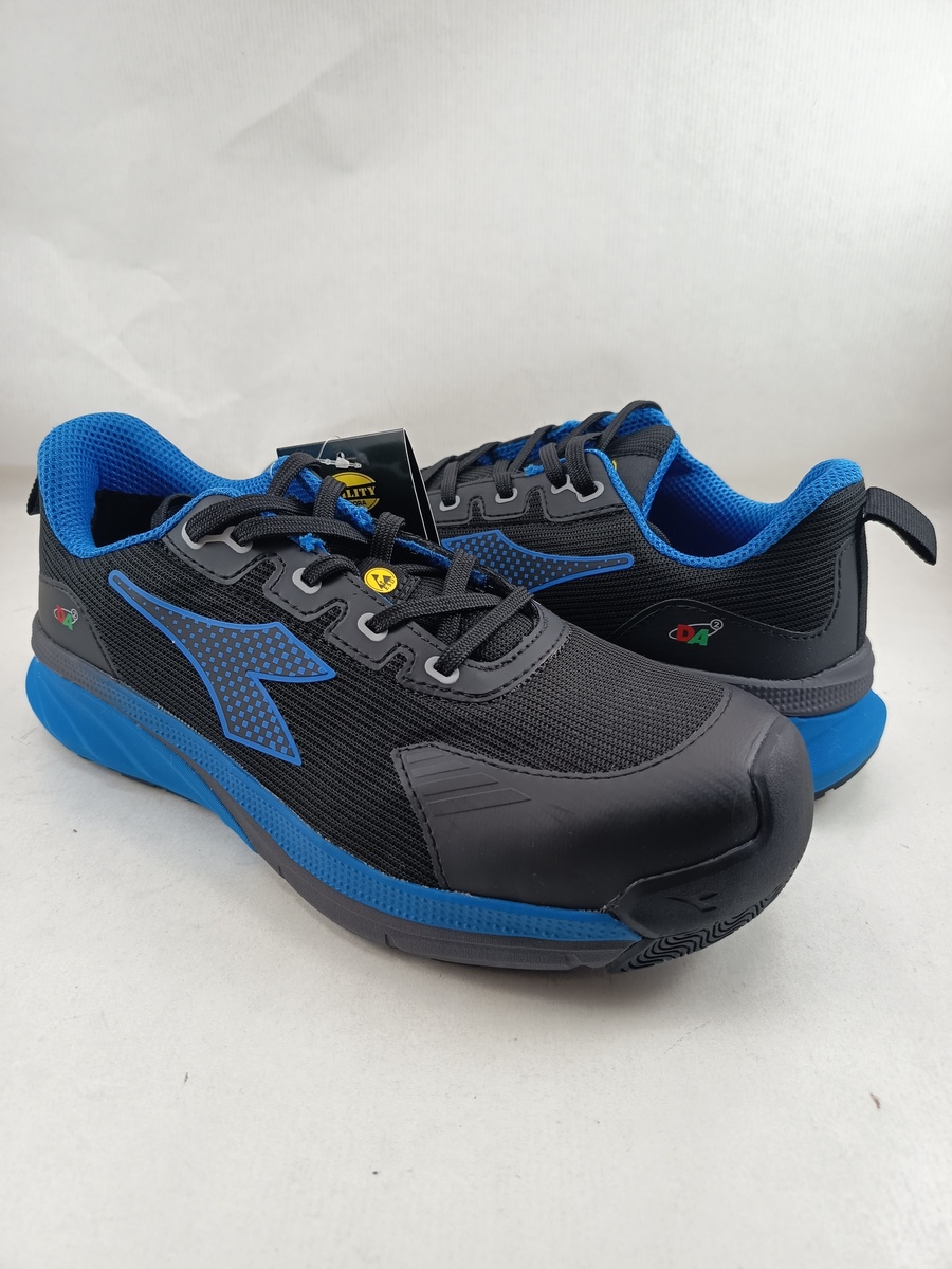 Semi-sport sintetico negro y azul con cierre de cordon, Diadora mod. Vortex - Imagen 2