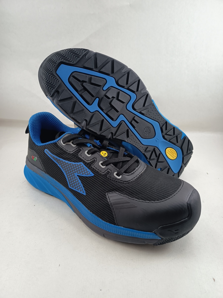 Semi-sport sintetico negro y azul con cierre de cordon, Diadora mod. Vortex - Imagen 3