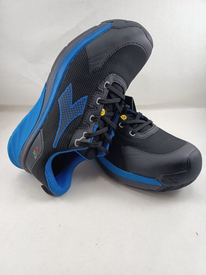 Semi-sport sintetico negro y azul con cierre de cordon, Diadora mod. Vortex - Imagen 4