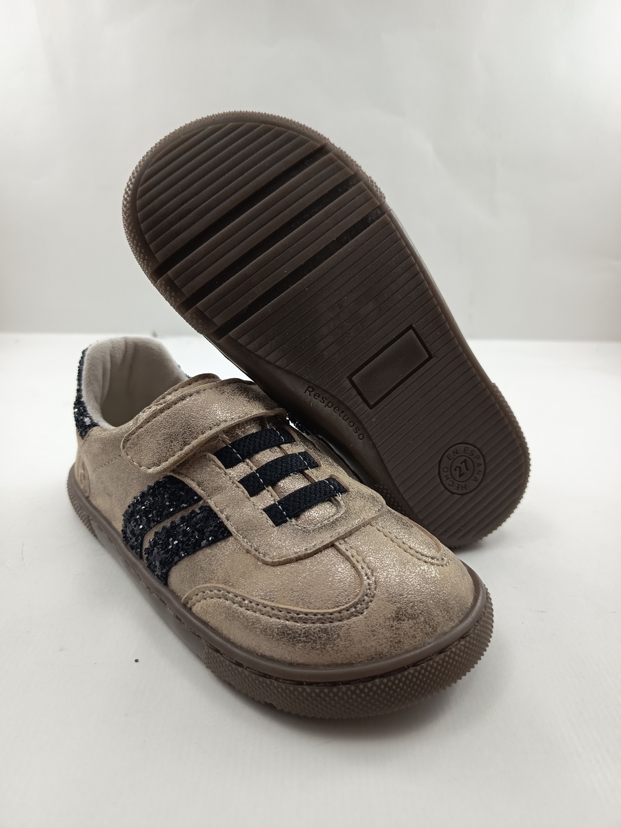 Semi-sport de piel plata con cierre de velcro, Coquette mod. 4415 - Imagen 3