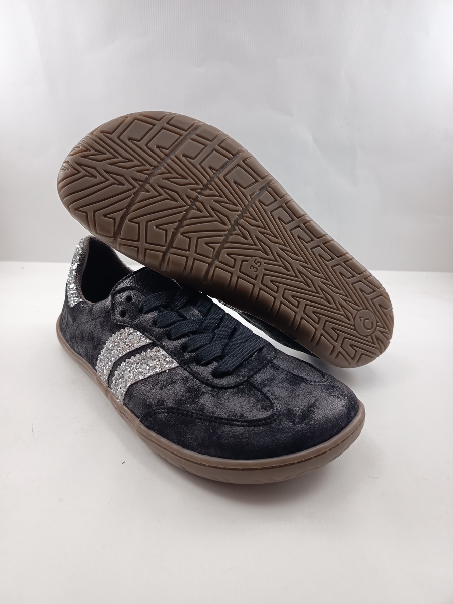 Semi-sport de piel negro con cierre de velcro, Coquette mod. 4415 - Imagen 3