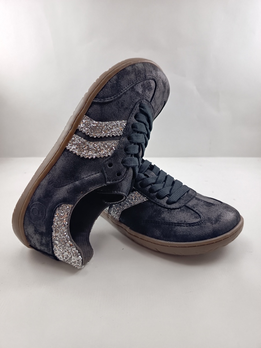 Semi-sport de piel negro con cierre de velcro, Coquette mod. 4415 - Imagen 4