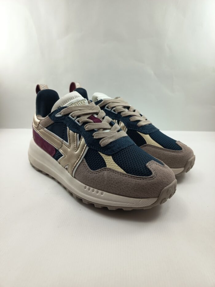 Semi-sport de piel multicolor con cierre de cordon, Kaotiko mod. 042700 - Imagen 2
