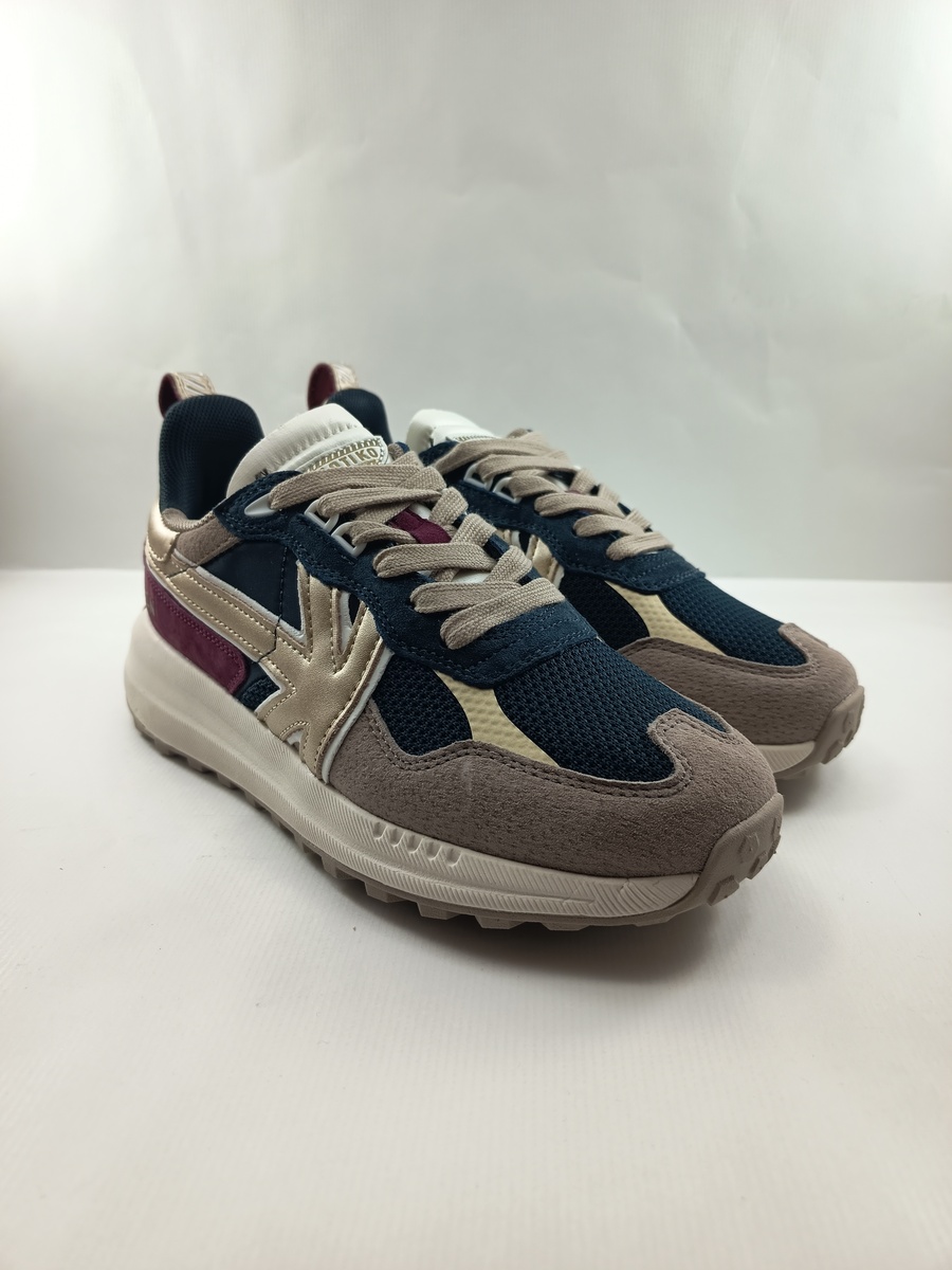Semi-sport de piel multicolor con cierre de cordon, Kaotiko mod. 042700 - Imagen 2