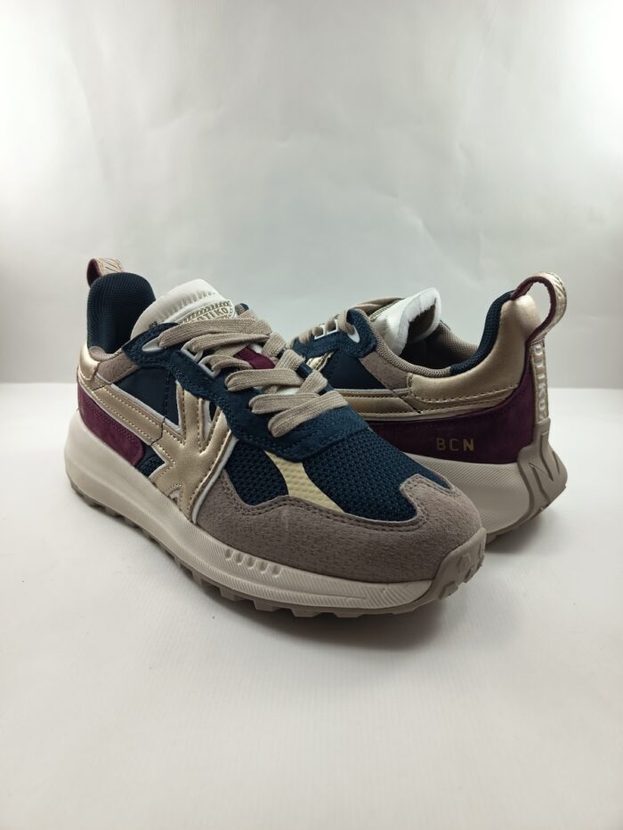 Semi-sport de piel multicolor con cierre de cordon, Kaotiko mod. 042700 - Imagen 3