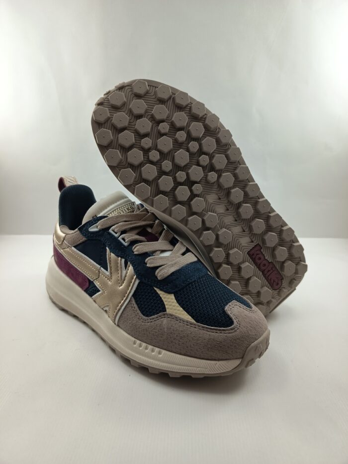 Semi-sport de piel multicolor con cierre de cordon, Kaotiko mod. 042700 - Imagen 4
