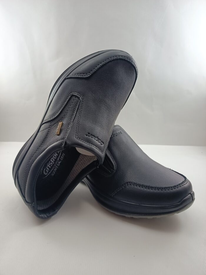 Semi-sport gore-tex de piel negra sin cierres y gomas elasticas, Grisport mod. 8615 - Imagen 4
