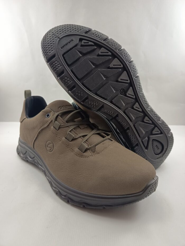 Semi-sport de piel gris con cierre de cordon, Grisport mod. 44524 - Imagen 3