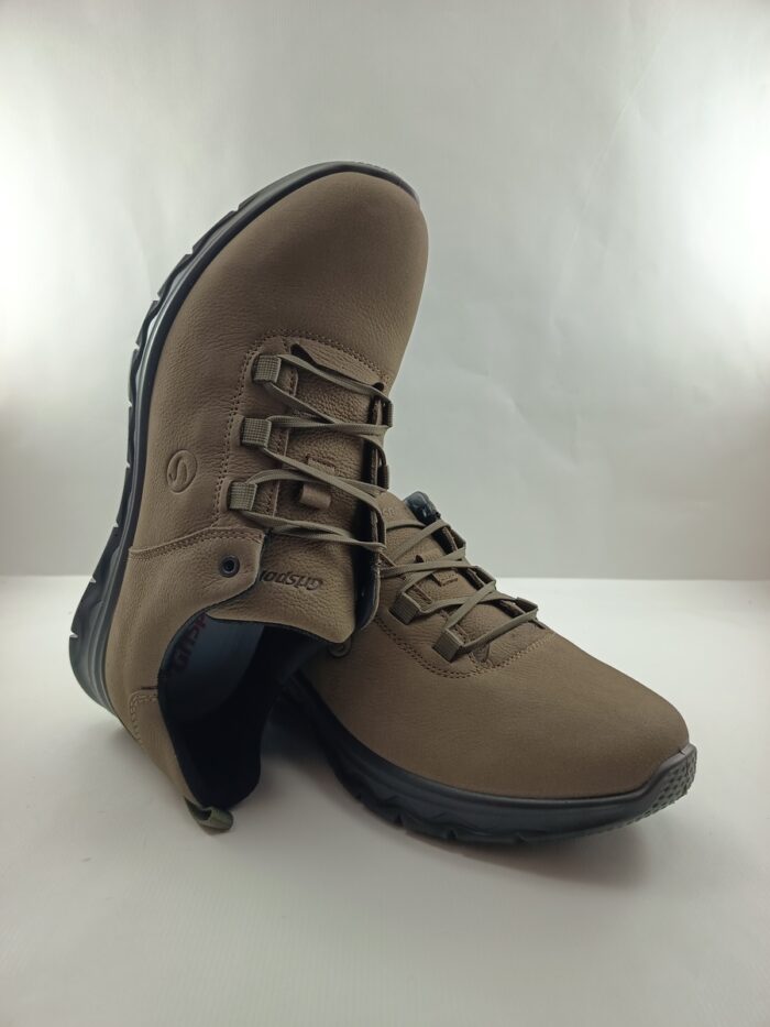 Semi-sport de piel gris con cierre de cordon, Grisport mod. 44524 - Imagen 4