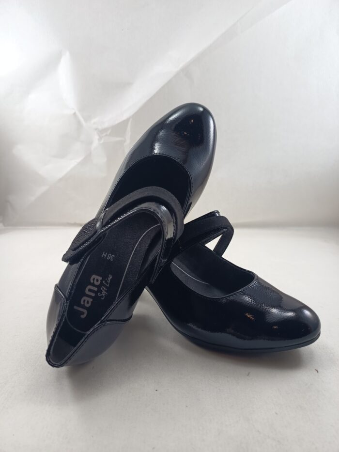Zapato de vestir tipo salon con tira en empeine y cierre de velcro, Jana mod. 24465 - Imagen 4