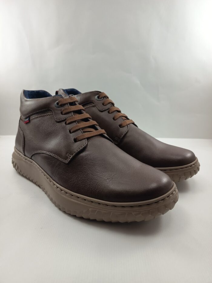 Bota de piel marron con cierre de cordon, Callaghan mod. 60803 - Imagen 2