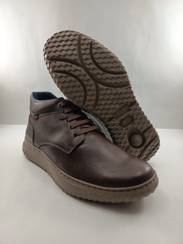 Bota de piel marron con cierre de cordon, Callaghan mod. 60803 - Imagen 4