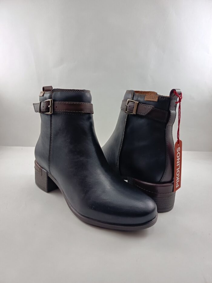 Bota de piel negra con cierre de cremallera, Pikolinos mod. 8622C1 - Imagen 3