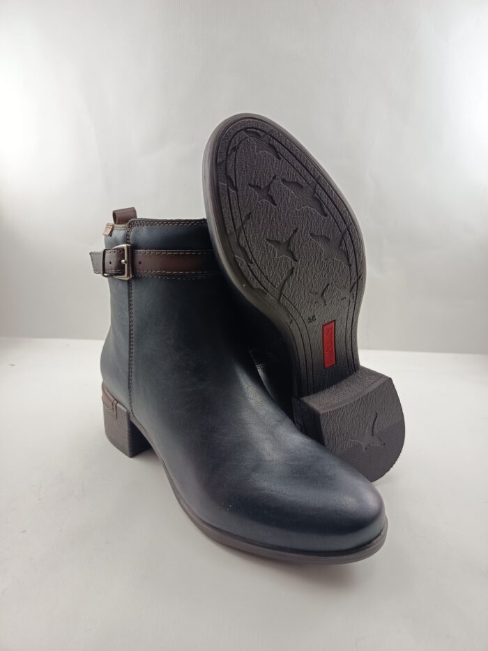 Bota de piel negra con cierre de cremallera, Pikolinos mod. 8622C1 - Imagen 4