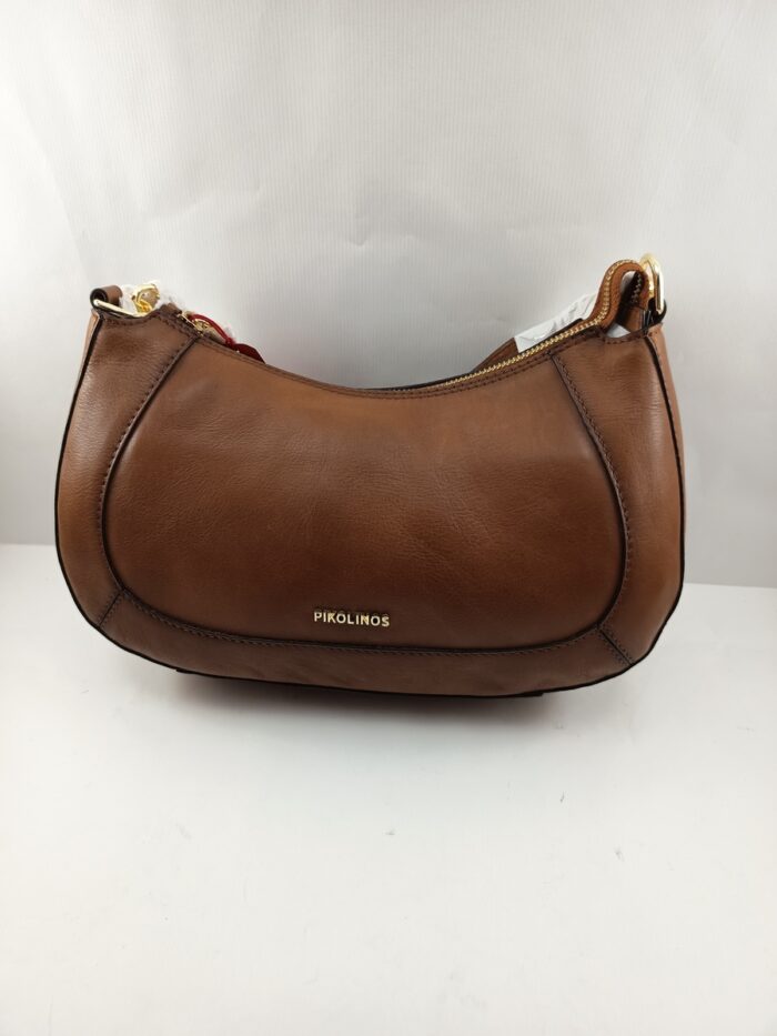 Bolso de piel cuero con cierre de cremallera, Pikolinos mod. 663C1