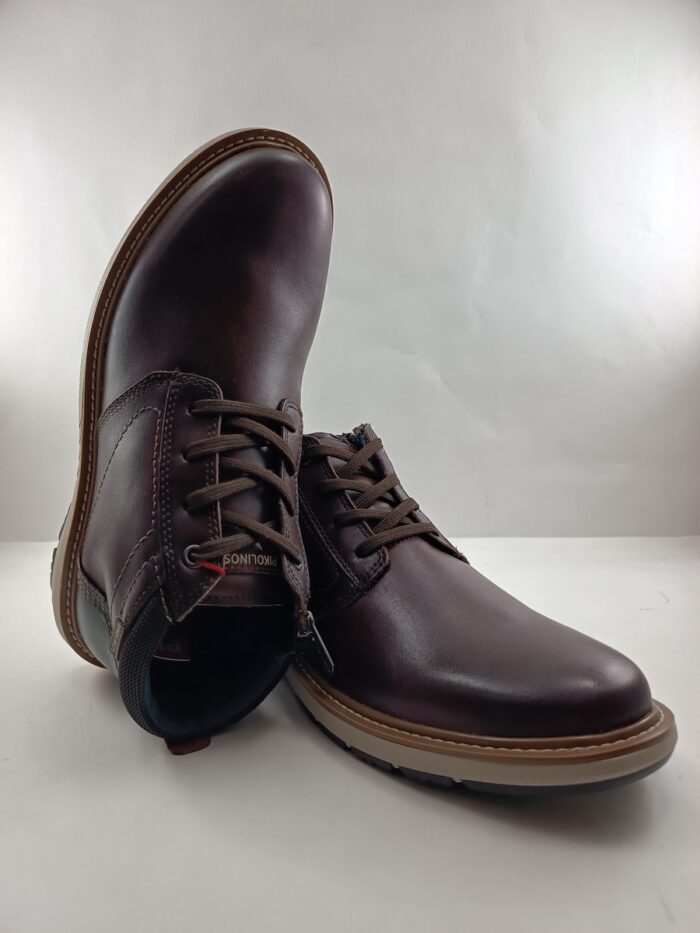 Bota de piel marron con cierre de cordon, Pikolinos mod. 8050C1 - Imagen 4