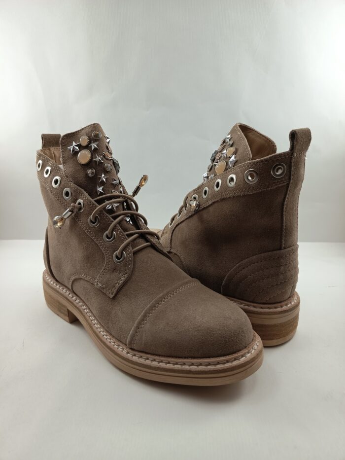 Bota de ante camel con cierre de cremallera, Alma en pena mod. 1000 - Imagen 2