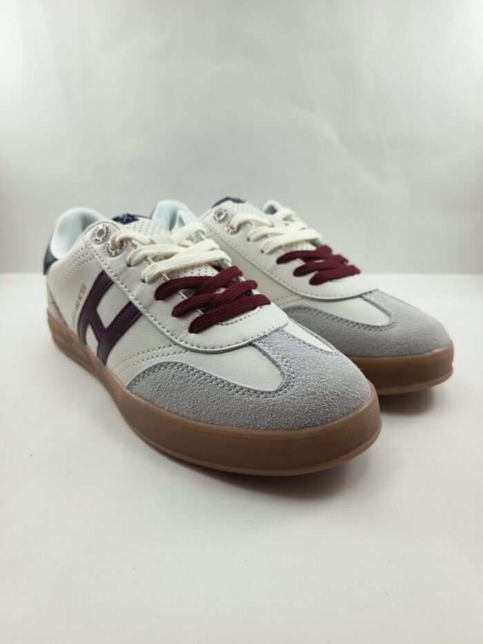 Semi-sport de piel blanco con cierre de cordon, Harper and never mod. 125023