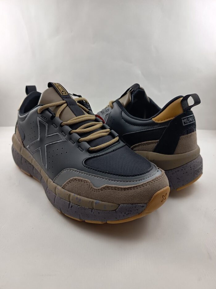 Semi-sport de piel marron con cierre de cordon, Munich mod. 4175026 - Imagen 2