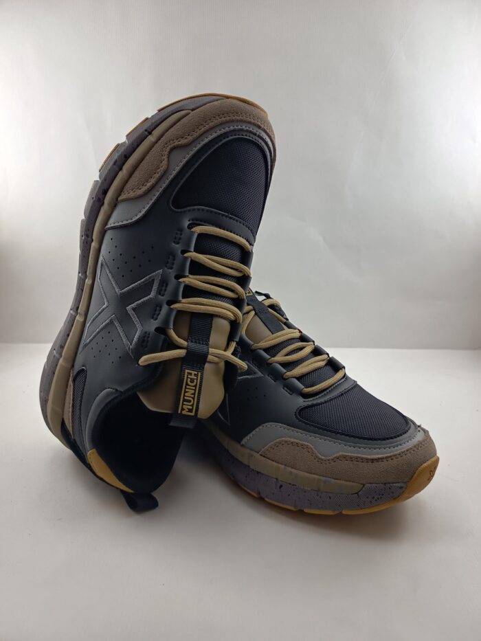 Semi-sport de piel marron con cierre de cordon, Munich mod. 4175026 - Imagen 4
