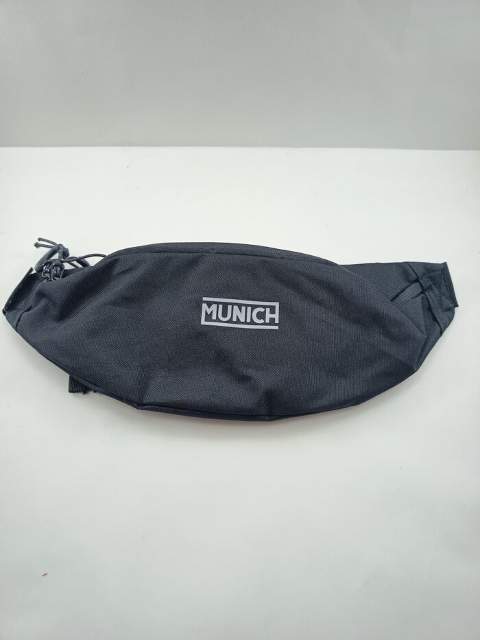 Riñonera sintetica negra con cierre de clip, Munich mod. 7113498